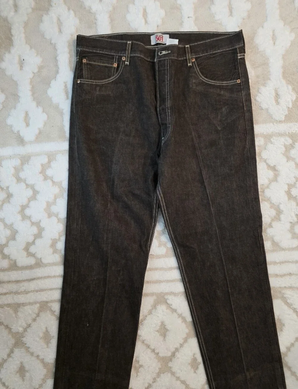 Levi's 501 Men's Dark Brown Straight Jeans
